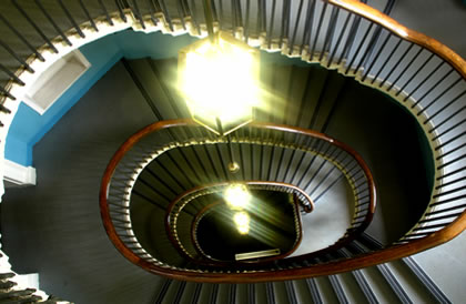 A spiral stair way